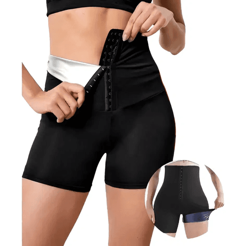 Short Modelador Efeito Sauna Preto | Leddred